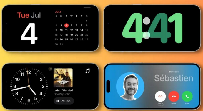 湘桥苹果手机维修分享iOS17横屏充电待机显示有什么好处 